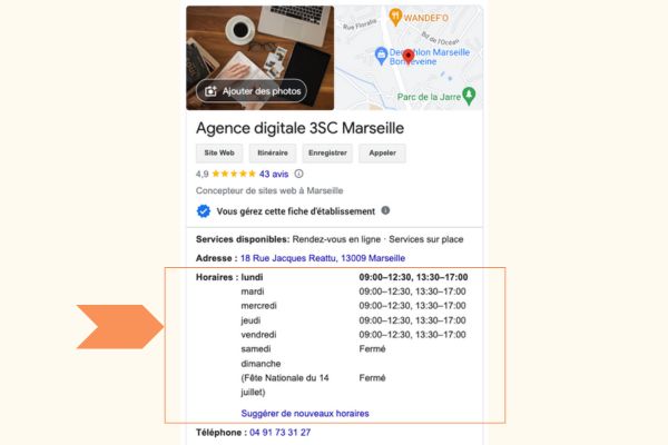 animation fiche google business profile - agence web 3SC