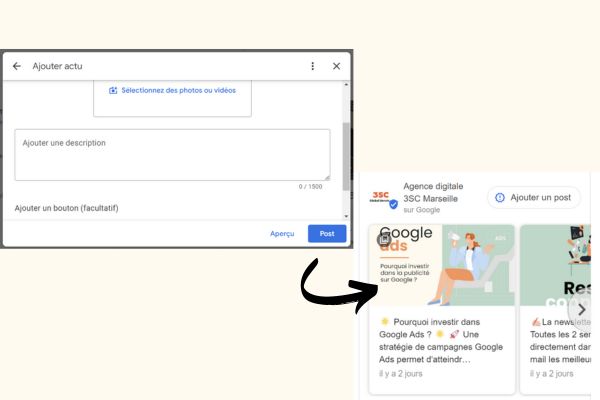 tuto pour créer un post sur Google Business Profile